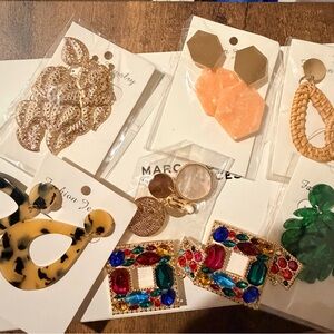 Colorful Statement Earrings Set